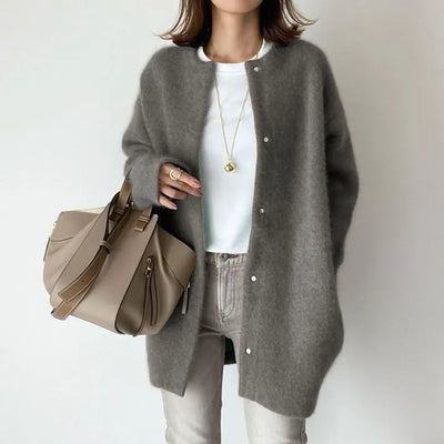 Amelie | Elegant hvit Strickjacke 