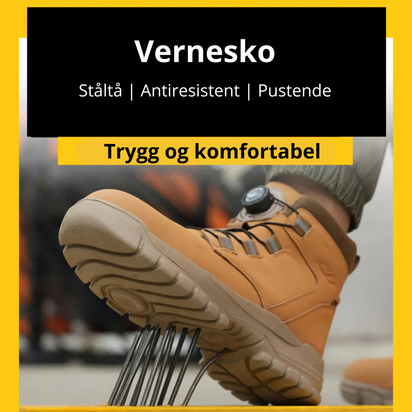 SteelPro™ | Sikkerhetssko (MIDDELIG 1+1 GRATIS)