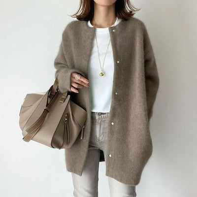 Amelie | Elegant hvit Strickjacke 