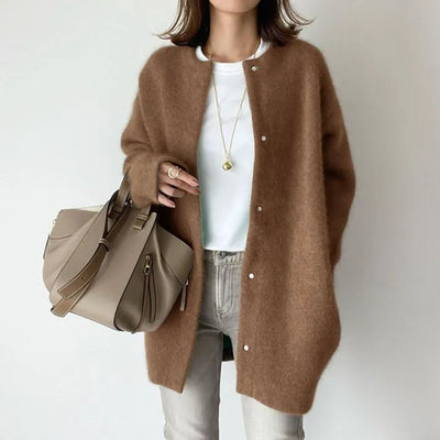 Amelie | Elegant hvit Strickjacke 