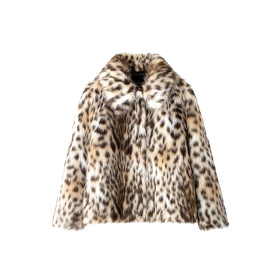 Sanne | Leopardmantel fra Kunstpelz 