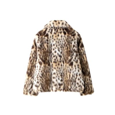 Sanne | Leopardmantel fra Kunstpelz 