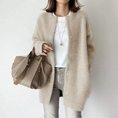Amelie | Elegant hvit Strickjacke 
