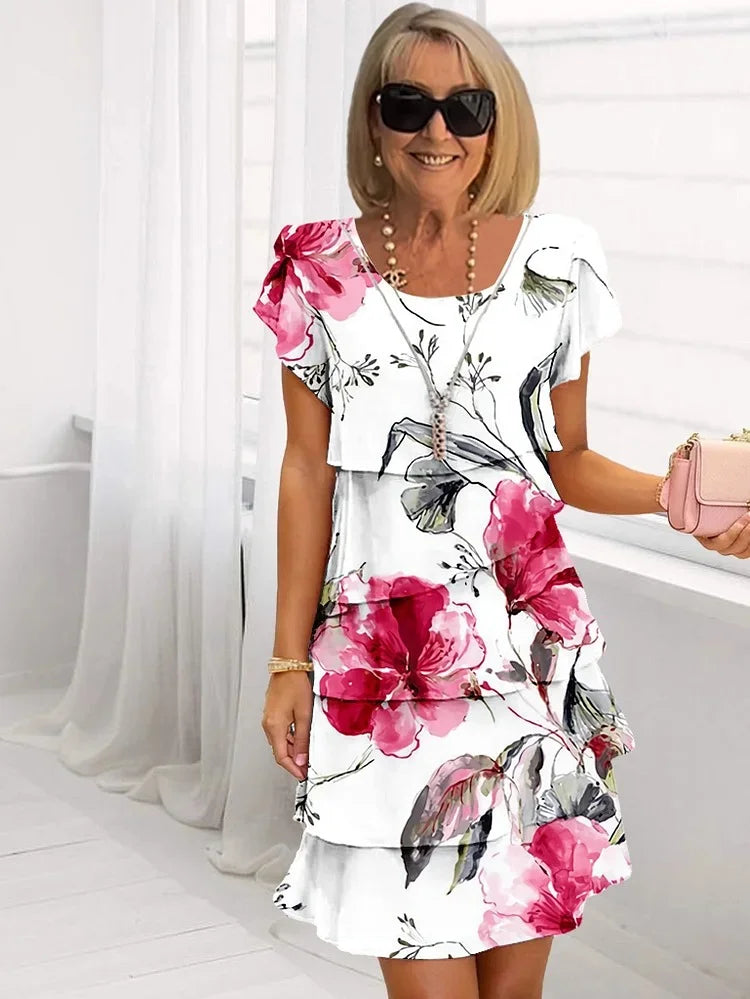 Emilie | Elegant Maxi-Kleid med Blumenmuster