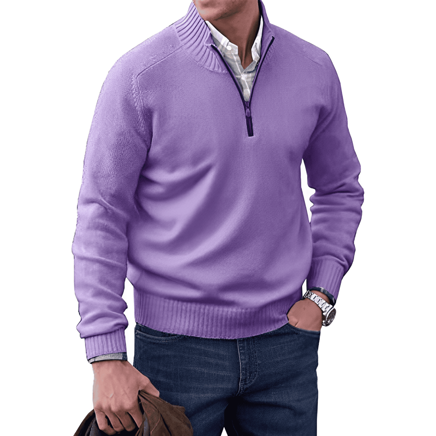 Nicolas™ | Elegant genser med reiselås
