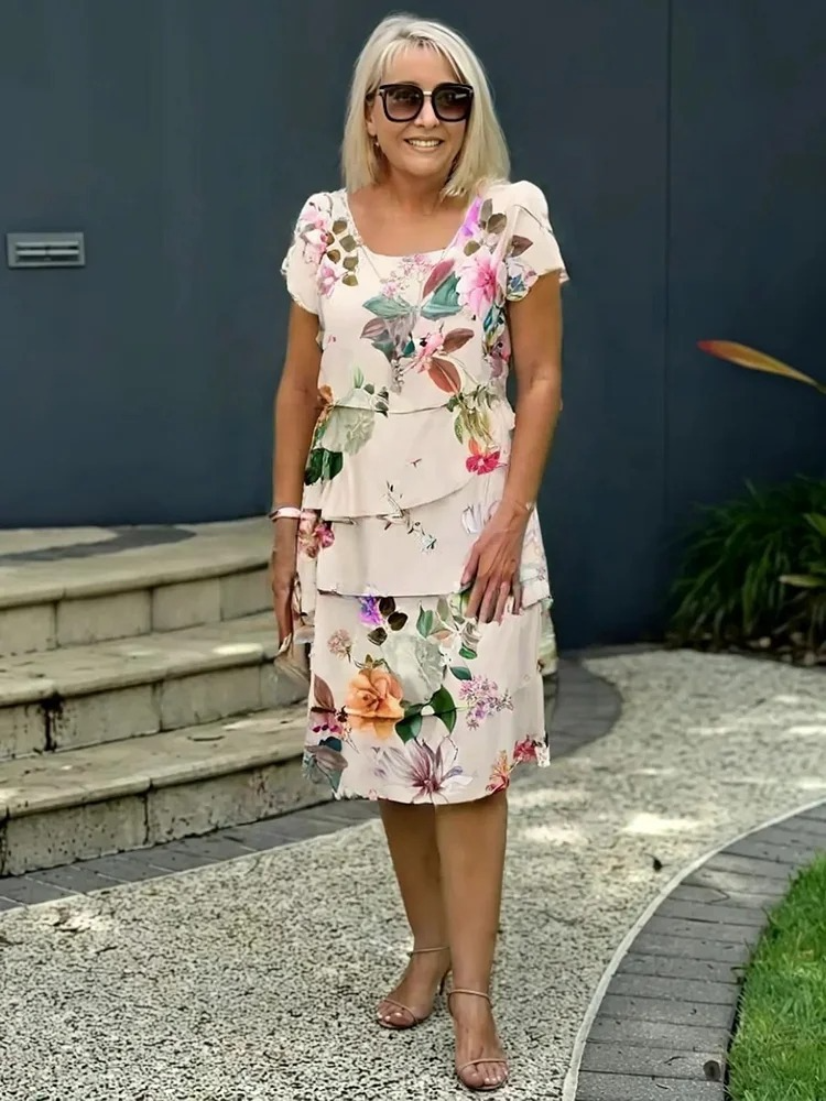 Emilie | Elegant Maxi-Kleid med Blumenmuster