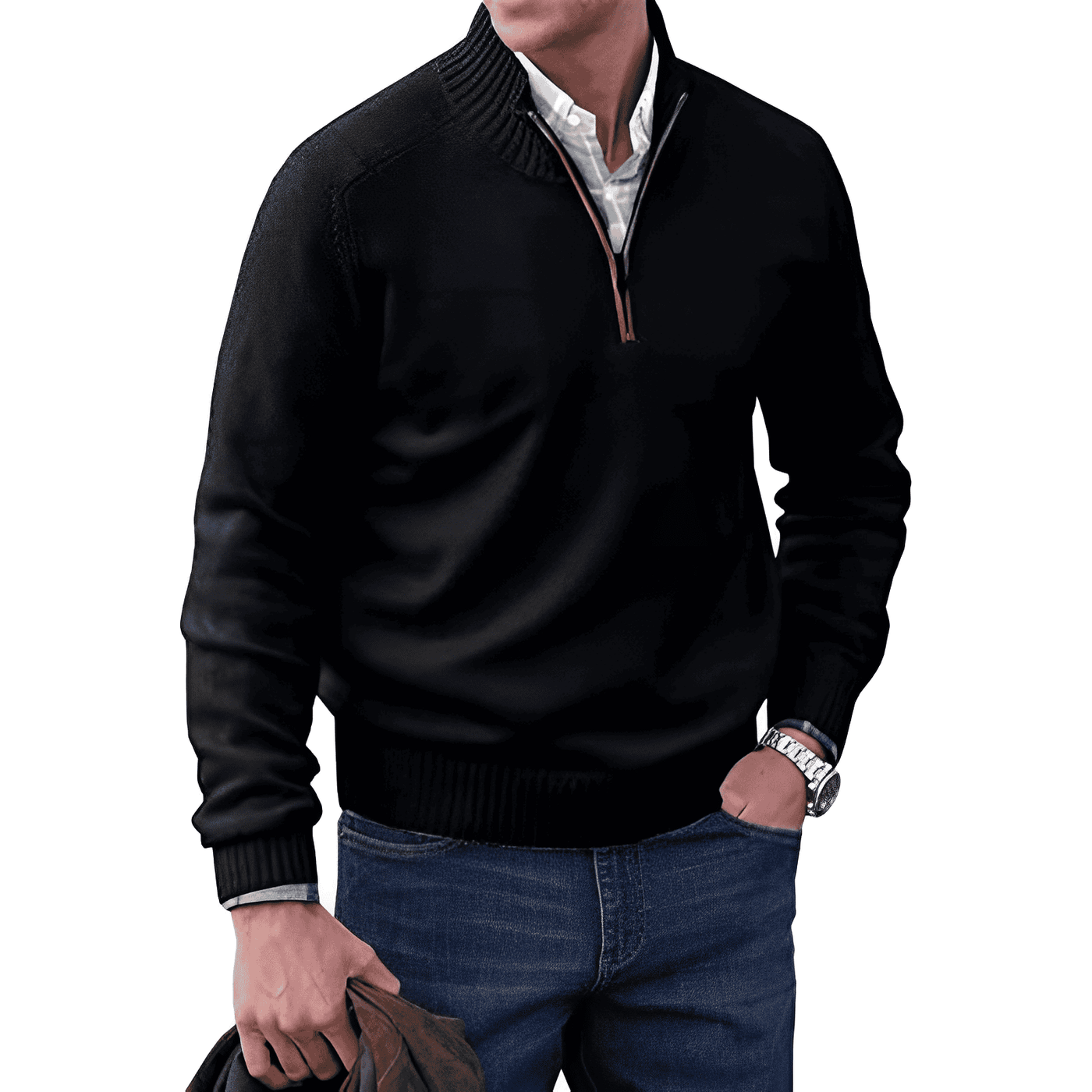 Nicolas™ | Elegant genser med reiselås
