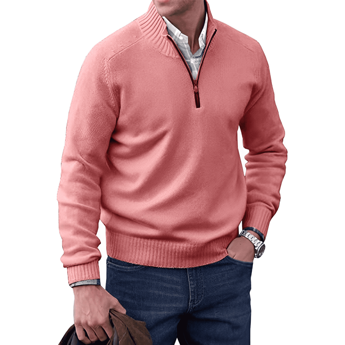 Nicolas™ | Elegant genser med reiselås