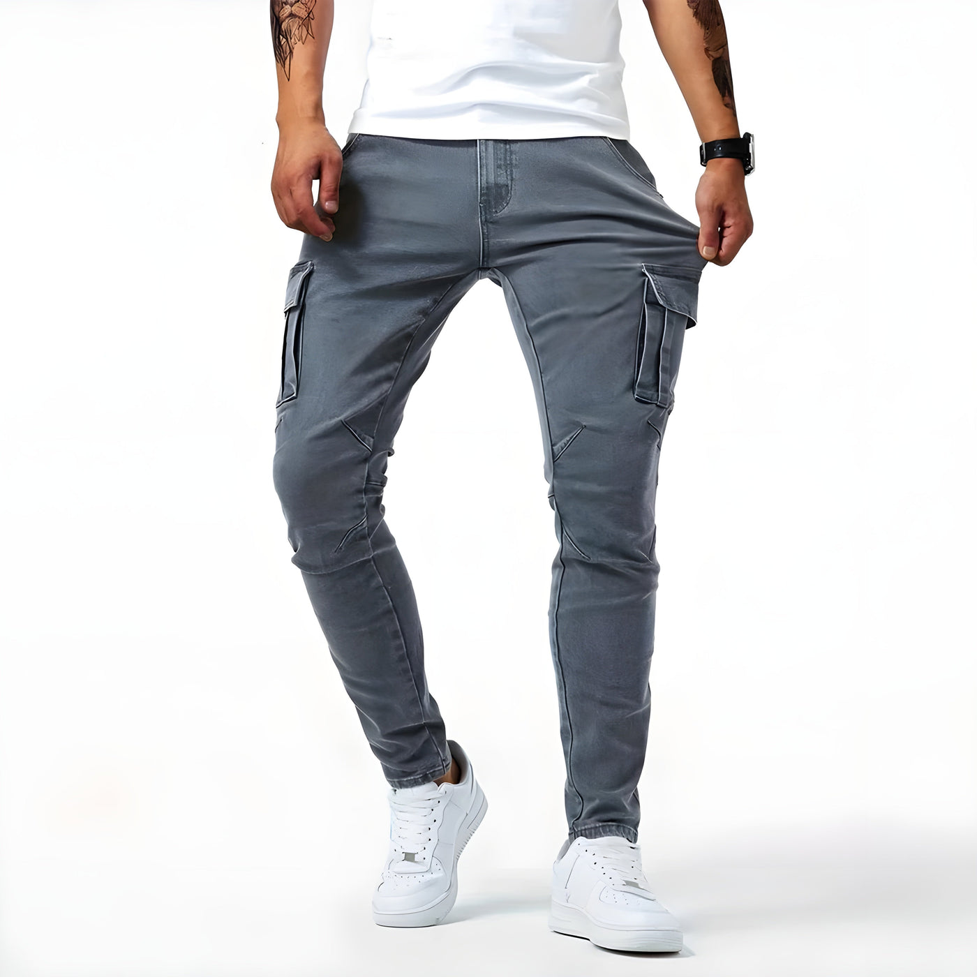 Samuel™ | Elastiske cargojeans