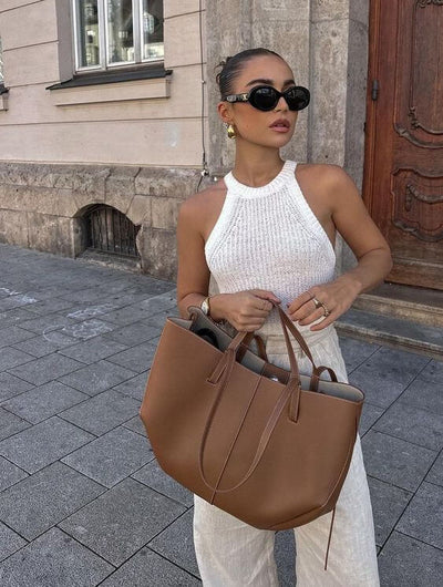 Patricia | Designet handleveske med sidefrynser