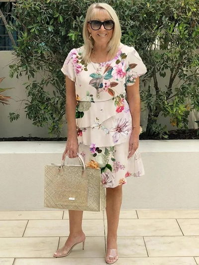 Emilie | Elegant Maxi-Kleid med Blumenmuster