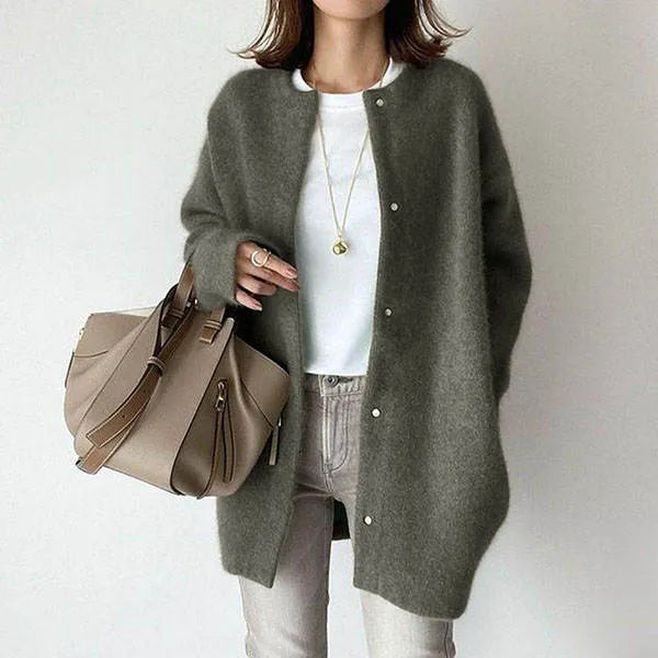 Amelie | Elegant hvit Strickjacke 