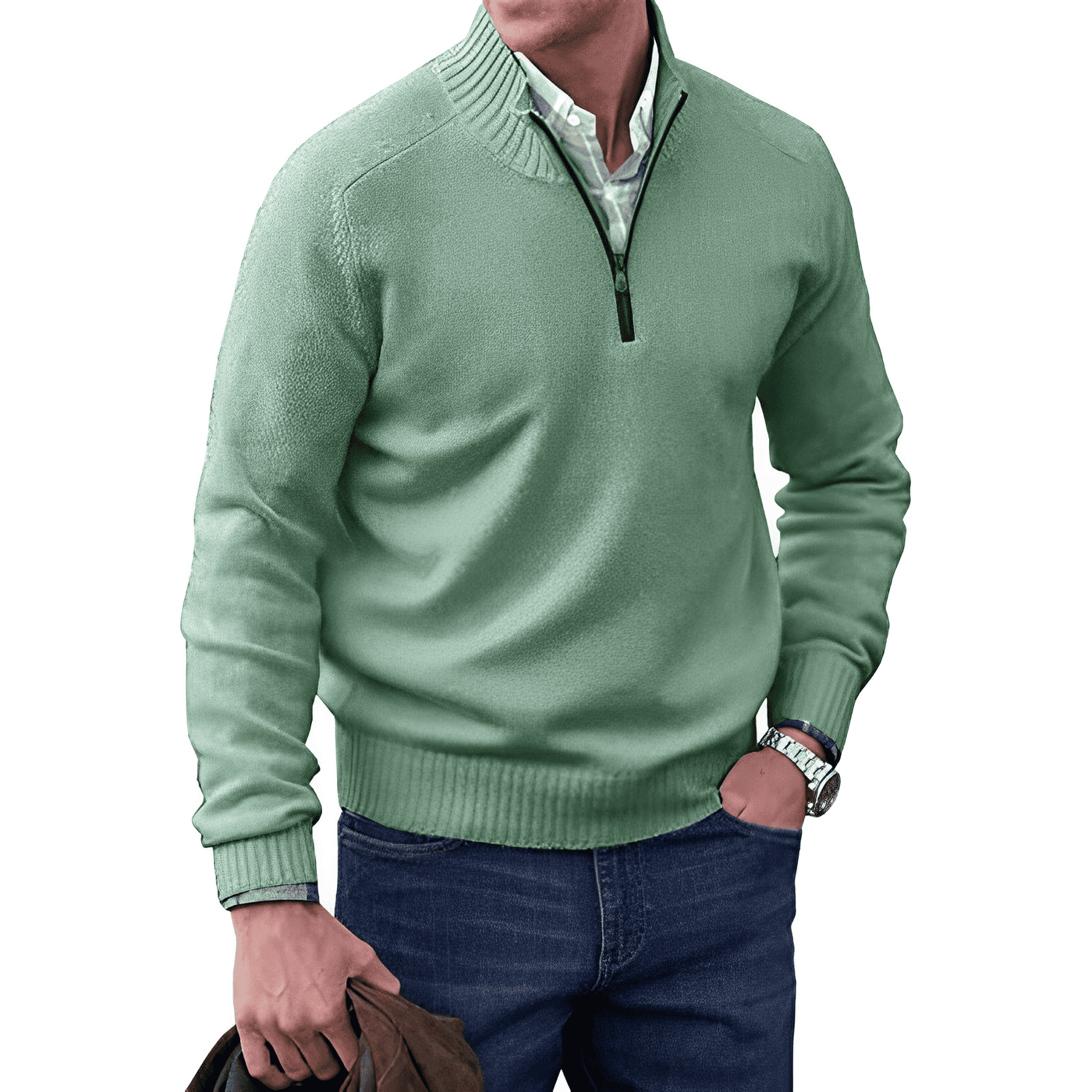 Nicolas™ | Elegant genser med reiselås