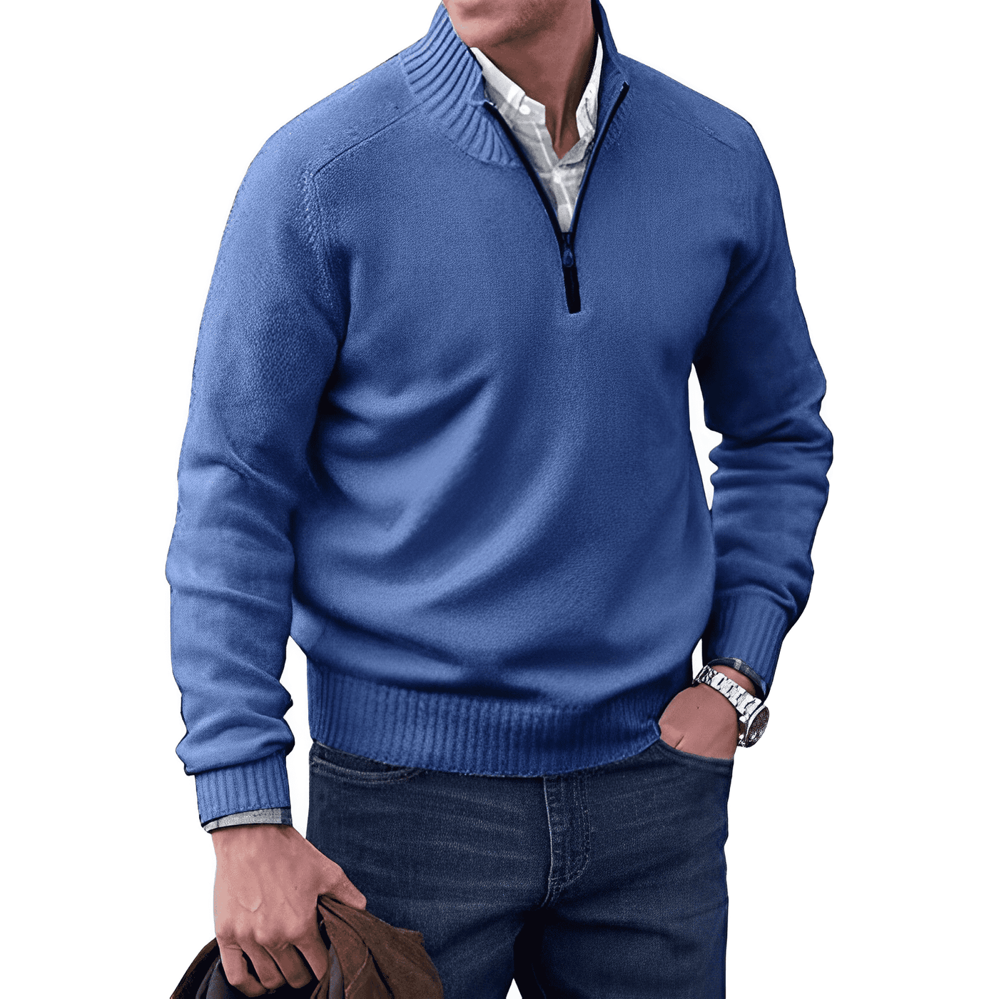Nicolas™ | Elegant genser med reiselås