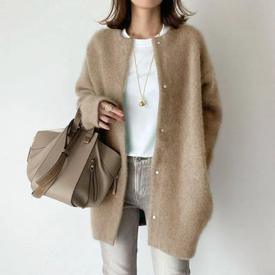 Amelie | Elegant hvit Strickjacke 