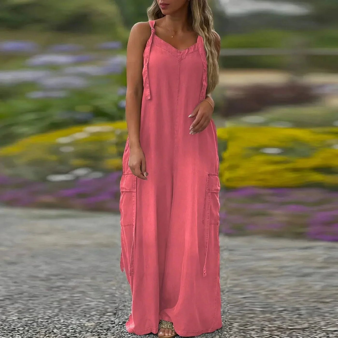 Tilda | Jumpsuit med vide ben og lommer