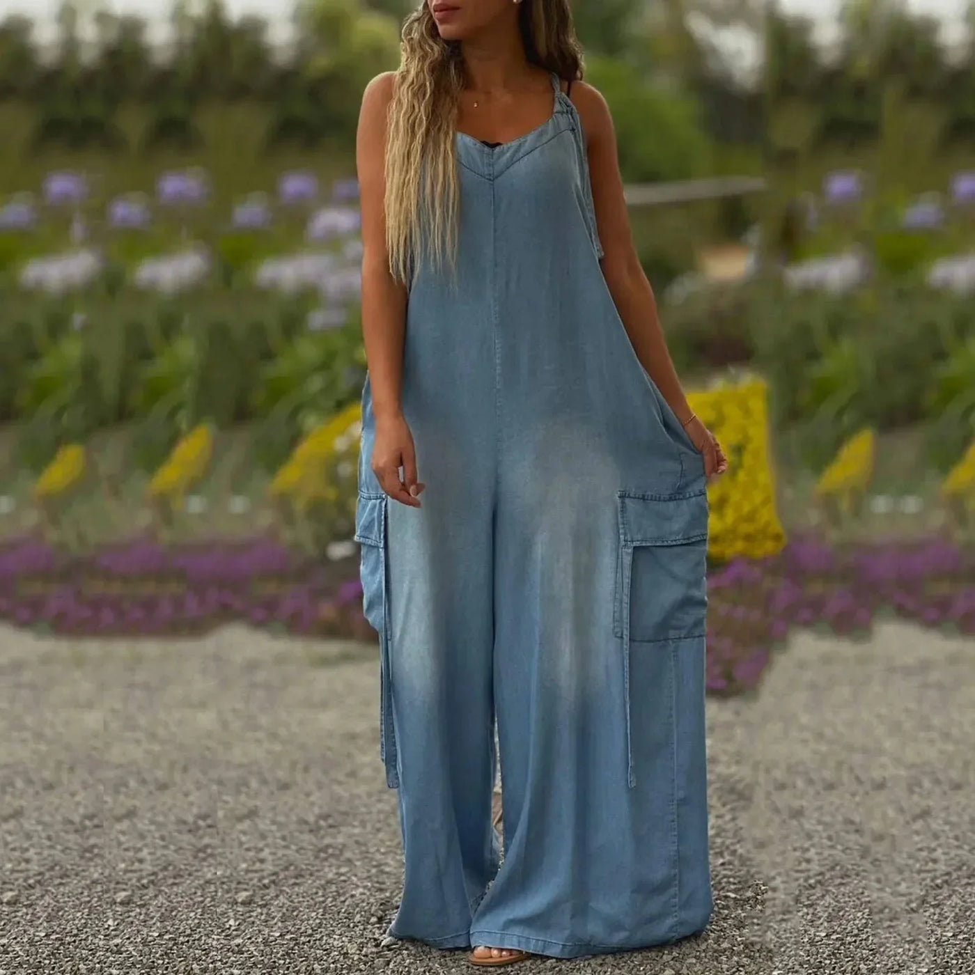 Tilda | Jumpsuit med vide ben og lommer